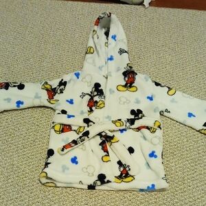 Disney Baby White and Mickey Mouse Robe
